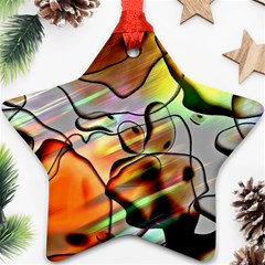 Abstract Transparent Drawing Star Ornament (two Sides) by HermanTelo