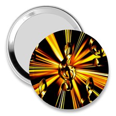Clef Golden Music 3  Handbag Mirrors by HermanTelo
