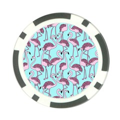 Flemish Rosa Birds Nature Fauna Flamenco Poker Chip Card Guard (10 Pack) by HermanTelo