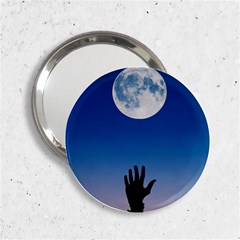 Moon Sky Blue Hand Arm Night 2 25  Handbag Mirrors by HermanTelo
