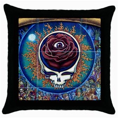 Grateful Dead Ahead Of Their Time Throw Pillow Case (black) by Sapixe