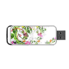 Flowers Floral Portable Usb Flash (one Side) by HermanTelo