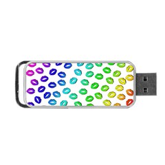 Kiss Mouth Lips Colors Portable Usb Flash (one Side) by HermanTelo