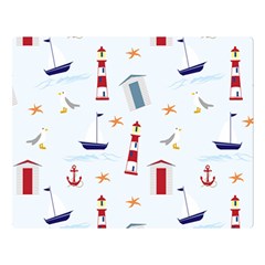 Nautical Sea Double Sided Flano Blanket (large)  by HermanTelo