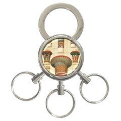 Egyptian Architecture Column 3-ring Key Chain by Sapixe