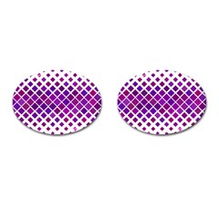 Pattern Square Purple Horizontal Cufflinks (oval) by HermanTelo