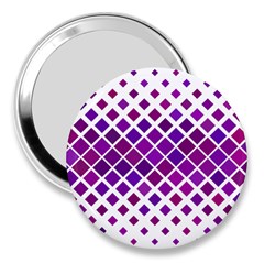 Pattern Square Purple Horizontal 3  Handbag Mirrors by HermanTelo