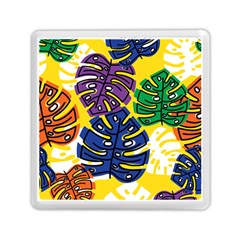 Pattern Leaves Grey Memory Card Reader (square) by HermanTelo