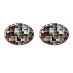 Texture Artwork Mural Murals Art Cufflinks (oval) by Sapixe