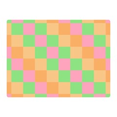 Checkerboard Pastel Squares Double Sided Flano Blanket (mini)  by Sapixe
