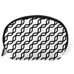 Diagonal Stripe Pattern Accessory Pouch (Large) Back
