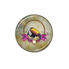 Cute Funny Coutan With Flowers Hat Clip Ball Marker by FantasyWorld7