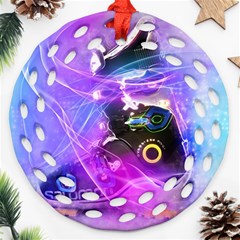 Ski Boot Ski Boots Skiing Activity Ornament (round Filigree) by Pakrebo