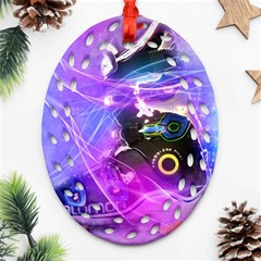 Ski Boot Ski Boots Skiing Activity Oval Filigree Ornament (two Sides) by Pakrebo