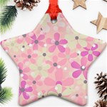 Background Floral Non Seamless Star Ornament (Two Sides) Back