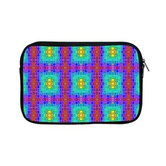 Groovy Green Orange Blue Yellow Square Pattern Apple Ipad Mini Zipper Cases by BrightVibesDesign