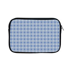 Argyle Light Blue Pattern Apple Ipad Mini Zipper Cases by BrightVibesDesign