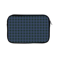 Argyle Dark Purple Black Pattern Apple Ipad Mini Zipper Cases by BrightVibesDesign