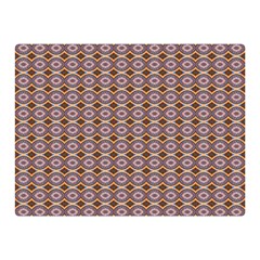 Ornate Oval  Pattern Yellow Blue Double Sided Flano Blanket (mini)  by BrightVibesDesign