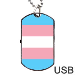 Transgender Pride Flag Dog Tag Usb Flash (two Sides) by lgbtnation