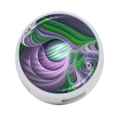 Purple Green Fractal Texture 4-port Usb Hub (one Side) by Pakrebo