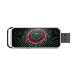 Fractal Circle Fantasy Texture Portable Usb Flash (one Side) by Pakrebo