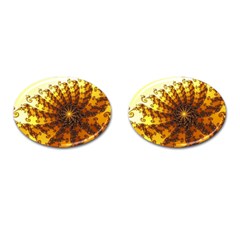 Background Colorful Graphic Design Cufflinks (oval) by Pakrebo