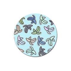 Bananas Repetition Repeat Pattern Magnet 3  (round) by Pakrebo