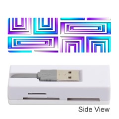 Geometric Metallic Aqua Purple Memory Card Reader (stick) by HermanTelo