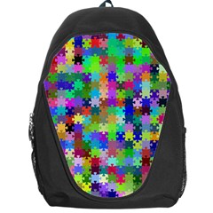 Jigsaw Puzzle Background Chromatic Backpack Bag by HermanTelo