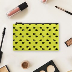 Yellow Eyes Cosmetic Bag (small) by snowwhitegirl