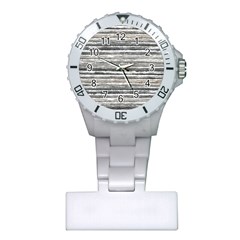 Striped Grunge Print Design Plastic Nurses Watch by dflcprintsclothing