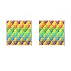 Background Colorful Geometric Cufflinks (square) by Simbadda