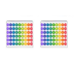 Background Colorful Geometric Cufflinks (square) by Simbadda