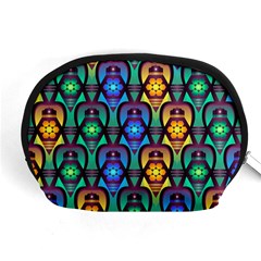 Pattern Background Bright Blue Accessory Pouch (medium) by Simbadda