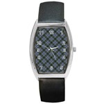 Pattern Design Shapes Barrel Style Metal Watch Front