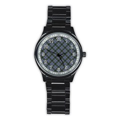 Pattern Design Shapes Stainless Steel Round Watch by Simbadda