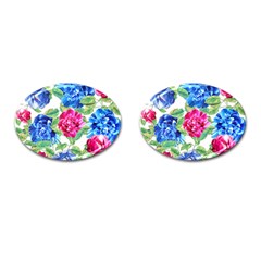 Flowers Floral Picture Flower Cufflinks (oval) by Simbadda