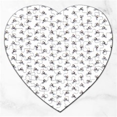 Cycling Motif Design Pattern Jigsaw Puzzle (heart) by dflcprintsclothing