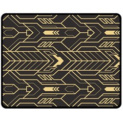 Abstract Art Deco Seamless Pattern Vector Double Sided Fleece Blanket (medium)  by Sudhe
