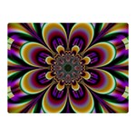 Abstract Flower Artwork Art Double Sided Flano Blanket (Mini)  35 x27  Blanket Back