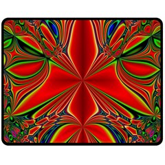 Abstract Abstract Art Fractal Double Sided Fleece Blanket (medium)  by Sudhe