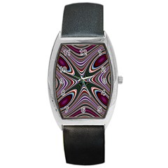 Abstract Artwork Fractal Background Barrel Style Metal Watch by Sudhe