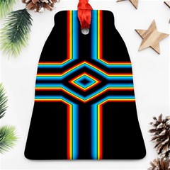 Cross Abstract Neon Bell Ornament (two Sides) by Pakrebo