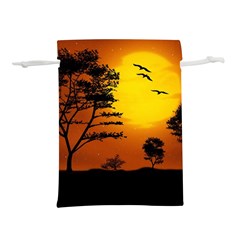 Digital Art Landscape Trees Artwork Lightweight Drawstring Pouch (l) by Wegoenart