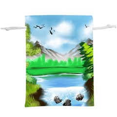 Digital Art Artwork Drawing  Lightweight Drawstring Pouch (xl) by Wegoenart