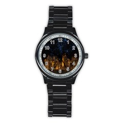 Architecture Buildings City Stainless Steel Round Watch by Wegoenart