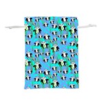 Cute Panda Bears Pattern Lightweight Drawstring Pouch (S) Back