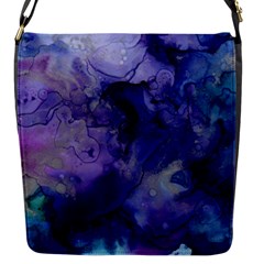 Blue Purple Ink                        Flap Closure Messenger Bag (s) by LalyLauraFLM