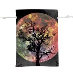 Full Moon Silhouette Tree Night  Lightweight Drawstring Pouch (XL) Back